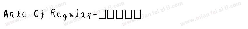 Ante Cf Regular字体转换